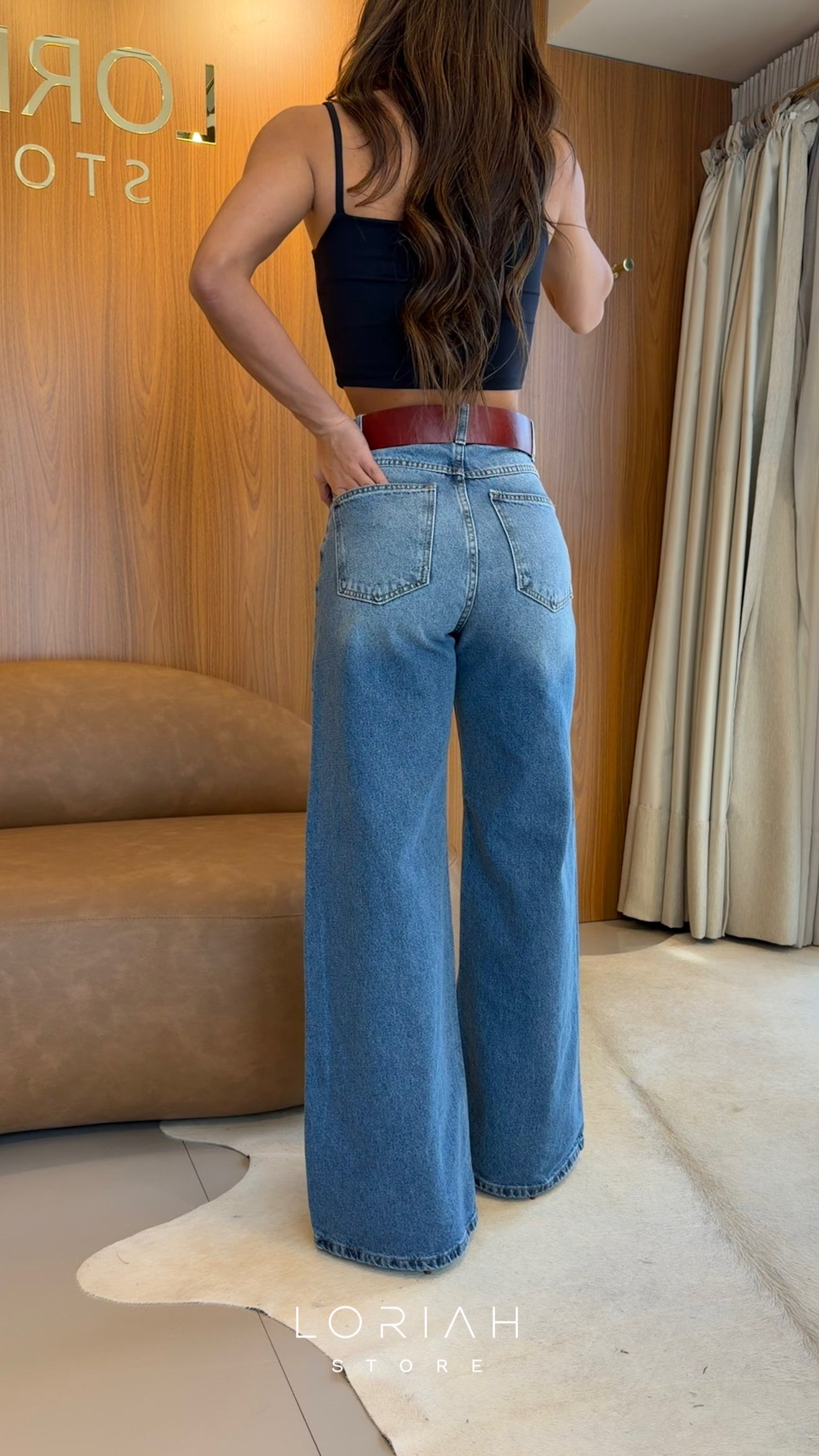 Calça Jeans Wide Leg Kyra Estonada